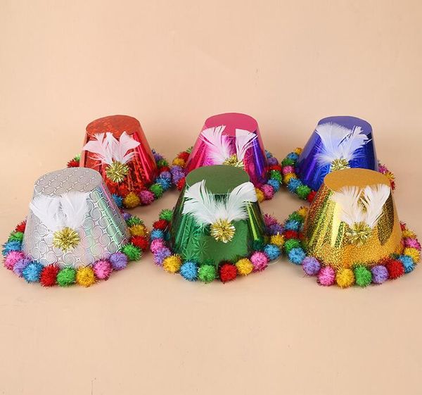 

baby birthday caps cartoon color paper birthday party kids hat children gift toys in stock