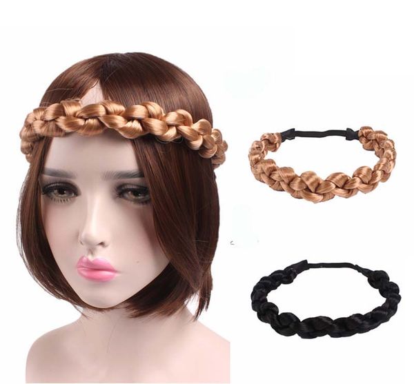 2019 2017 New Fashion Bohemian Style Big Size Soft Extensions Stretchy Braided Faux Hair Plaits Headband Hairband Hair Accessories From
