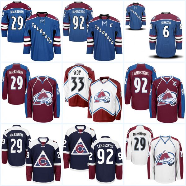 

Mens Colorado Avalanche 33 Patrick Roy 29 Nathan MacKinnon 9 Matt Duchene 92 Gabriel Landeskog 6 Erik Johnson 7 John Mitchell Hockey Jerseys