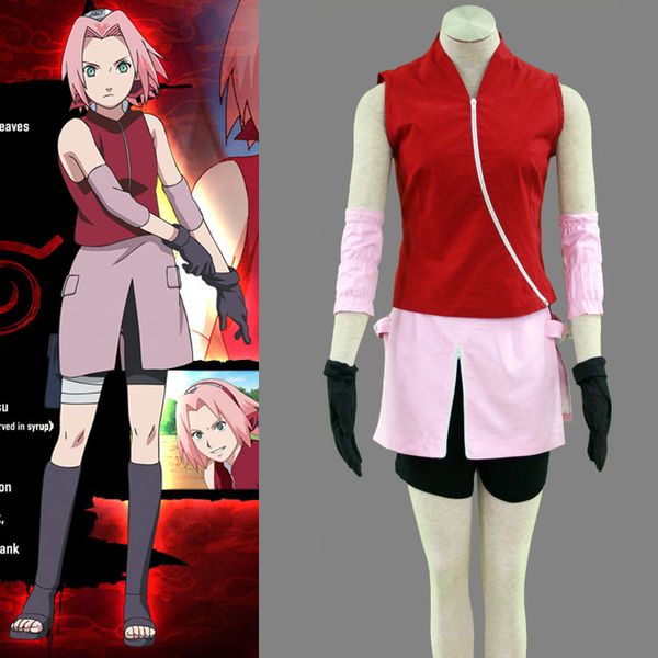 

наруто шиппуден харуно сакура косплей костюм на заказ для хэллоуина, Black