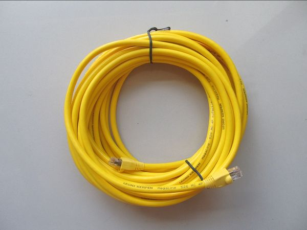 

10m long lan cable for icom net cable obd2 diagnostic for bmw icom a2/ next yellow