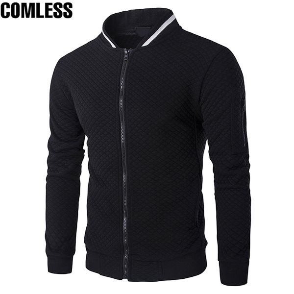 

wholesale- 2017 new men hoodies mens jacket coat o neck zipper design men's autumn casual sweatshirt long sleeve hoodies men, Black
