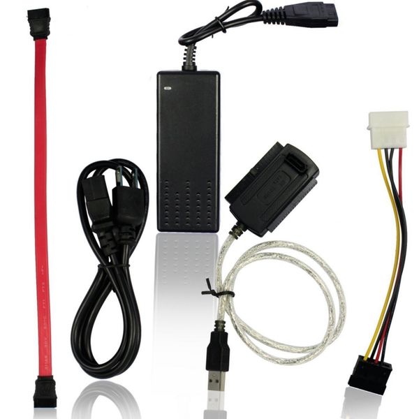 

SATA/ IDE Drive to USB 2.0 Adapter Converter Cable for 2.5 / 3.5"Hard Drive Optical Drive with External AC Power Adapter