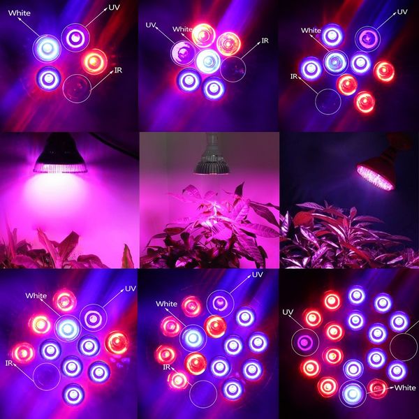 

full spectrum led grow lights 15w 21w 27w 36w 45w 54w e27 led grow lamp bulb for flower plant hydroponics system