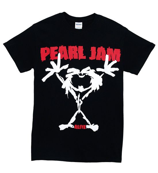 

Fashion T-shirt Hipster Cool Tops Authentic PEARL JAM Stickman Logo T-SHIRT S M L XL NEW
