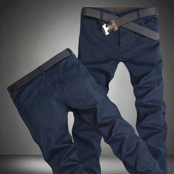 

wholesale-2016 brand new fashion mens casual pants new design business trousers cotton pants size 28~44, Black