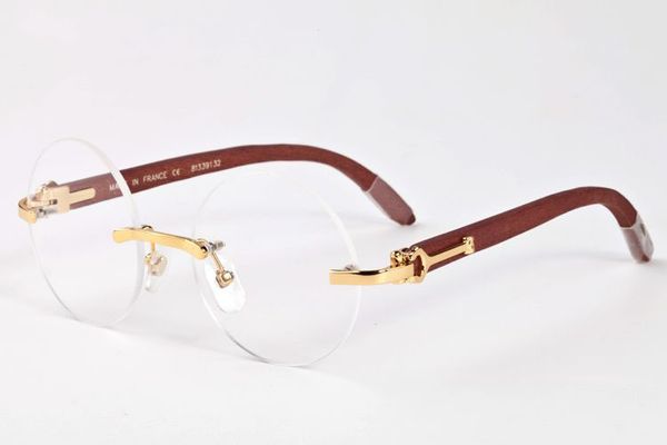 

glasses plain brand oculos buffalo gold with brown new horn designer eyeglasses rimless round mirror sunglasses de sol qoaxp, White;black