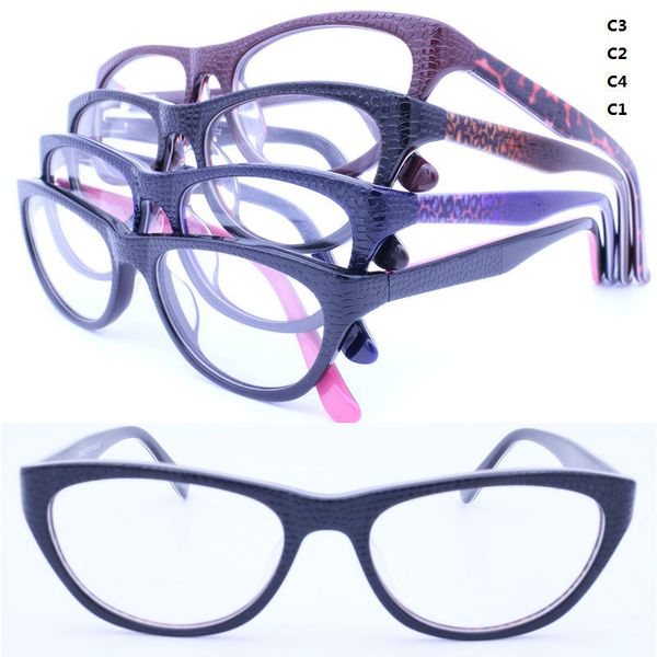 

wholesale- wholesale 20982 full-rim high classic flexi hinge women vintage cateye snakeskin curved acetate optical frames new arrival, Silver