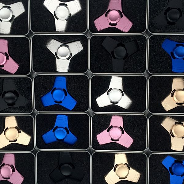 

new arrival three bladed hand spinner edc torqbar brass fidget spinner decompression anxiety toys brass bearing handspinner in stock dhl