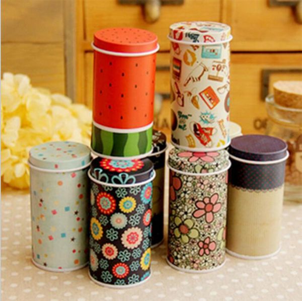 

3.8 * 7.3 см домашнее хранение жестяной коробке zakka организатор небольшие декоративные жестяные коробки цветы дизайн элемент контейнеры по