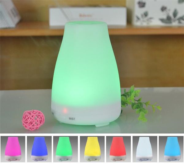 

colorful led ultrasonic diffuser 100ml humidifier air oil purifier atomizer essential oil diffuser mist maker for home l