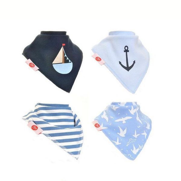 

wholesale- baby bibs 4 pcs/lot waterproof saliva scarf new 2016 printing design baberos bandana bib feeding baby protect 17 design