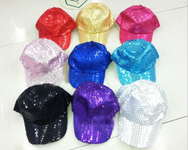 

adjustable sequin party hats club dancer performance stage adults children baseball cap glitter sparkling shiny hats christmas gifts