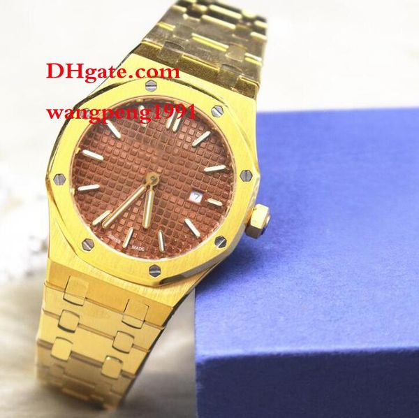 

5 style watch 33mm watch 18k rose gold bracelet white dial quartz movement women's chronograph watch watches, Slivery;brown