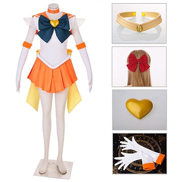 

sailor moon supers venus minako aino battle cosplay costume, Black