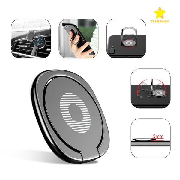 

new luxury 360 degree metal finger ring holder smartphone mobile phone finger stand holder for iphone 7 6 samsung tablet with package