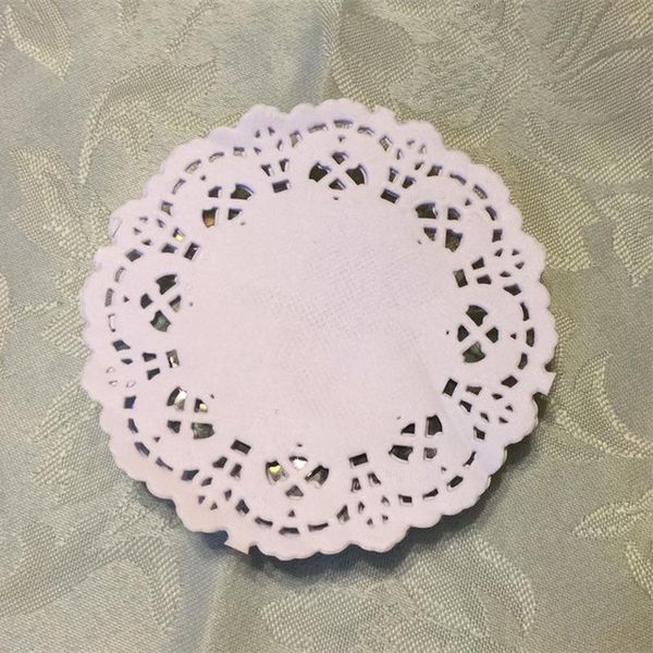 

wholesale-creative craft 3.5" inch round white paper lace doilies cake placemat party wedding gift decoration 100pcs/pack