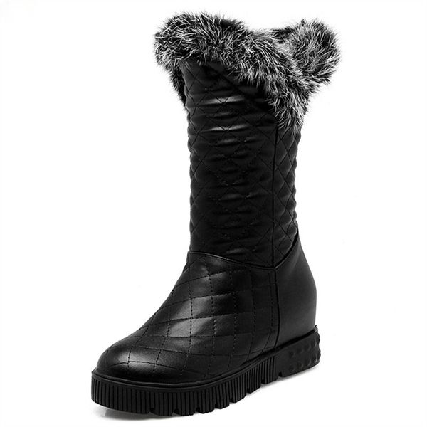 

2017 new arrive women boots fashion solid color ladies shoes simple comfortable snow boots elegant ankle boots, Black