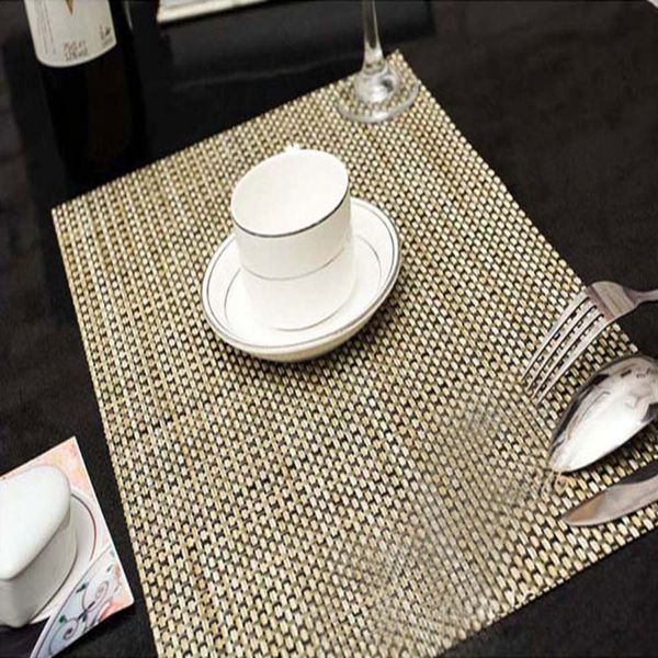 

wholesale- 4 pieces/set 45x30cm pvc insulation placemats bar restaurant grid modern europe table mat