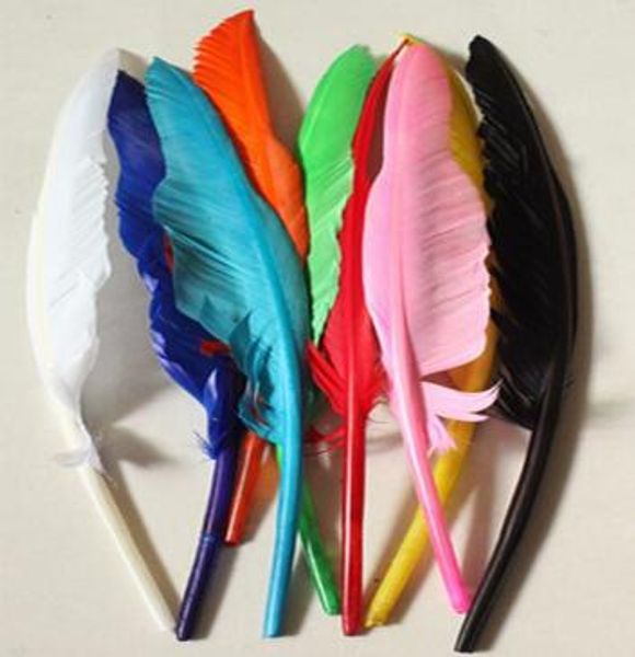 Diy Popular Goose Quill Pen Ballpoint Pens For Wedding Party Gift