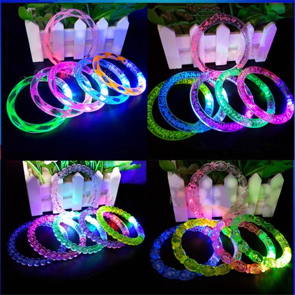 

СВЕТОДИОДНАЯ Вспышка Blink Glow Изменение Цвета Свет Акриловые Детские Игрушки Лампа Световой Кольцо Для Рук Партия Флуоресценции Club Stage Браслет Xmas