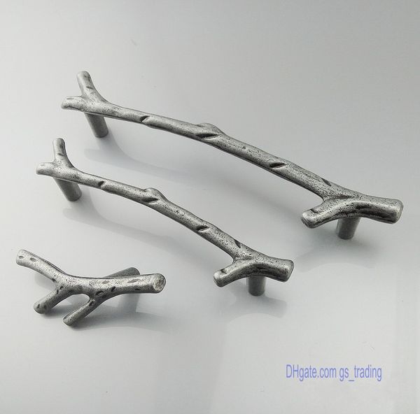 2019 New Antique Gray Silver Furniture Hardware Handles Tree