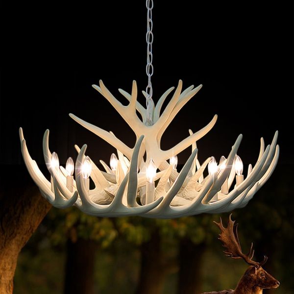 

modern white antler chandelier novelty lustre for dining room europe resin chandeliers lighting for living room