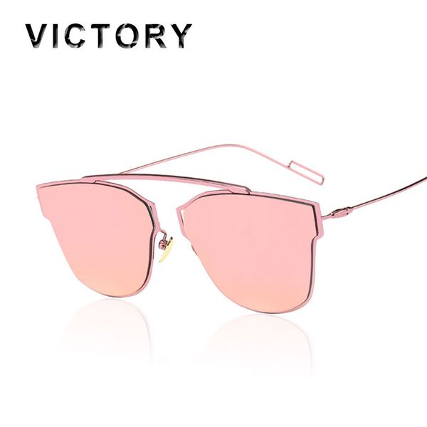 

wholesale-new arrival 2016 cat eye mirror sunglasses single-bridge women or lady chromic uv400 point sun glasses oculos de sol sale, White;black