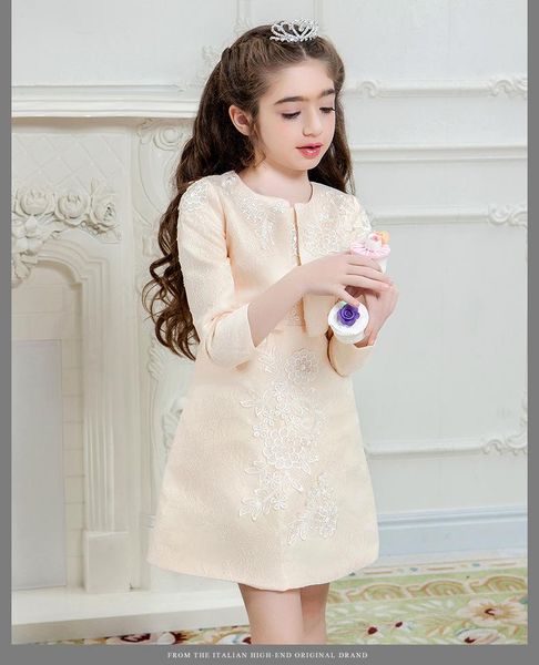 

Цветок девочки платья для свадеб фирменное платье и пальто из двух частей набор р