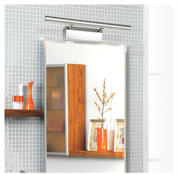 LED Bathroom Vanity Light Fixtures with on//Off Switch Chrome Stainless Steel Make-Up Wall Light Mirror Light Picture Front Lamp 5050smd 5W,Plug in Cord Eleven Master US