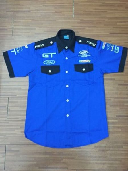 

Вышивка F1 рубашка суперкар гонки хлопок рубашка для ford gt мотоцикл рубашка C23