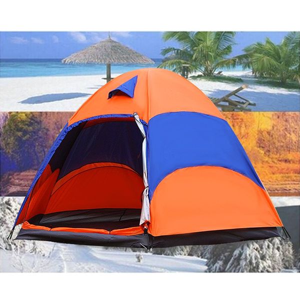 

wholesale- brand outdoor 5-8 persons large tent sunshade double layer sun shelter rainproof anti-uv shed camping hiking travel tent