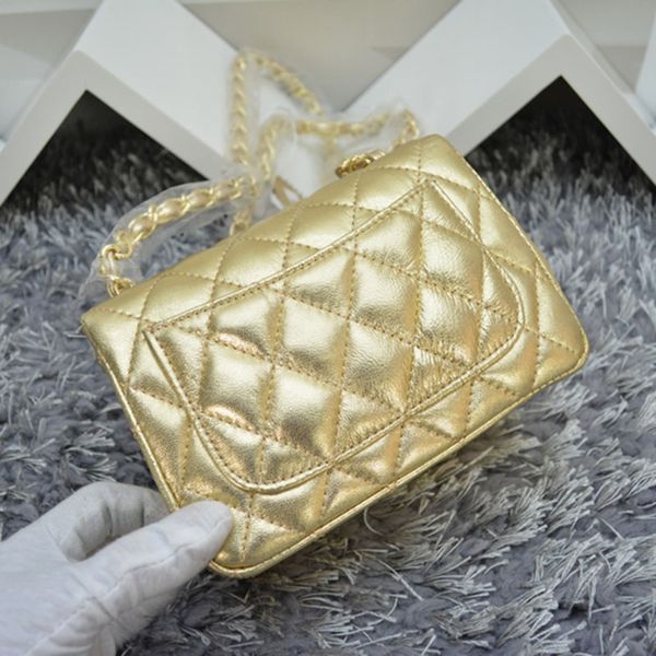 

17 5cm mini bag lamp kin real leather ingle houlder chain bag 10 color gold liver cro body bag for ummer de igner bag