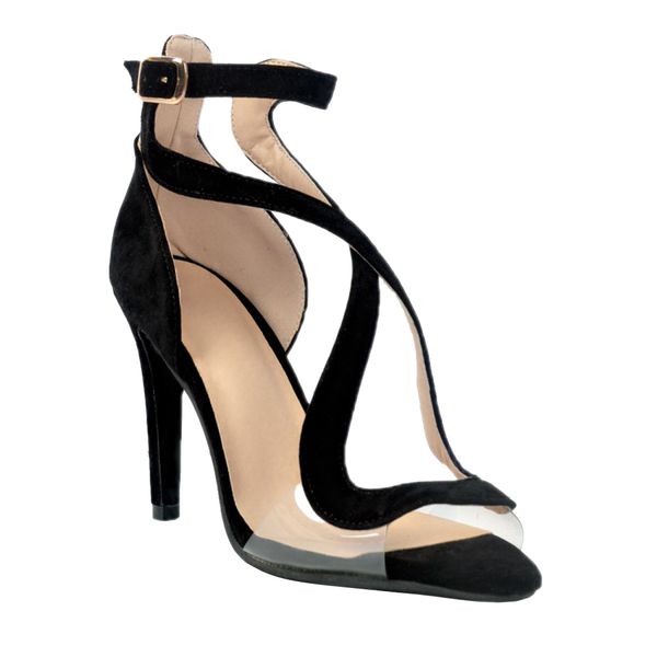 

kolnoo womens open-toe crisscorss strappy high heel ankle strap buckle d'orsay sandals stiletto dress pumps black xd266