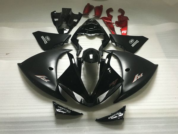 Enjeksiyon kalıbı Fairings Karoseri 2009 2010 2011 YAMAHA YZF-R1 YZF R1 YZFR1 1000 09 10 11 mat siyah Kaplama gövde kiti