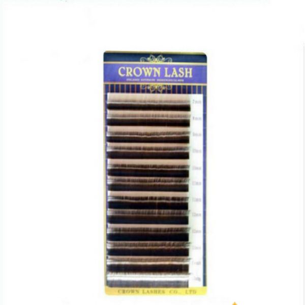 

wholesale volume lash extension brown c d-0.07 7-15mm mixed size tray ing