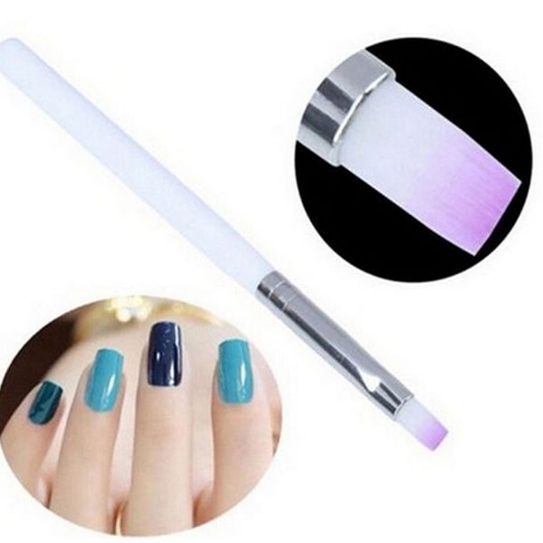 

wholesale- 2pc nail abuilder uv gel drawing painting brush pen for manicure tool ggradient purple color brushes for nail design, Yellow