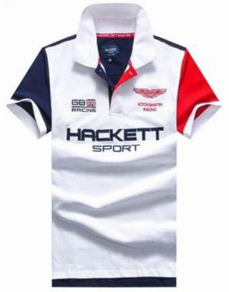 

Hackett новый спорт Мужчины повседневная футболка Лондон HKT мужские поло футболки хл