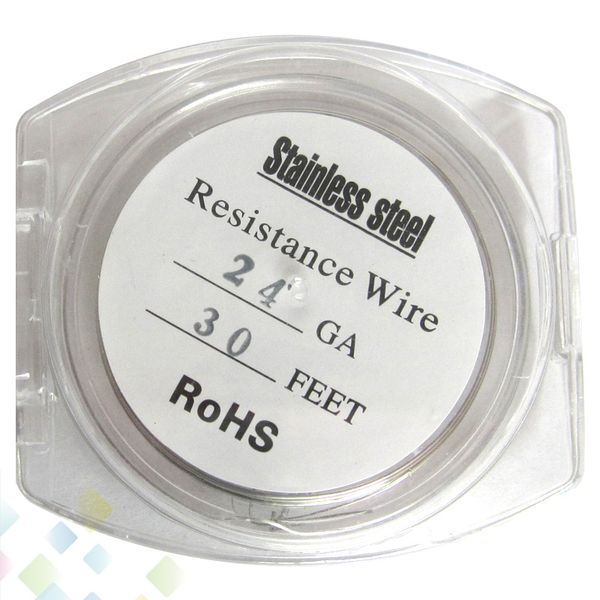 

Stainless Steel Wire Wire Resistance Wire 30 Feet Spool 20 22 24 26 28 Gauge fit Atomizer Electronic Cigarette DHL Free