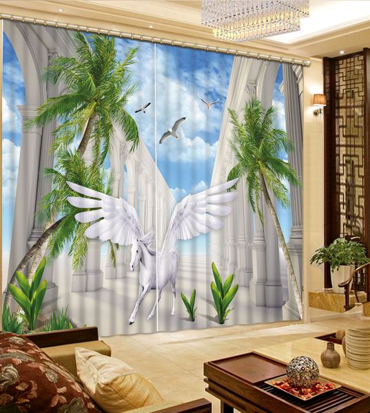 

custom any size stereoscopic beach 3d curtain fashion decor home decoration for bedroom