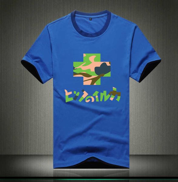 

u903# s-5xl fashion pink dolphin t shirt o-neck breathable high-quality cotton men's short ing, White;black