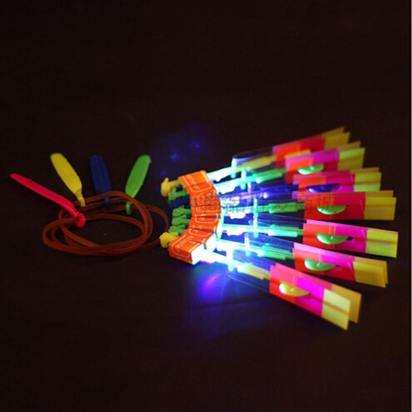 

wholesale-300 pieces dhl blue christmas gift led arrow flare glow amazing helicopter ing