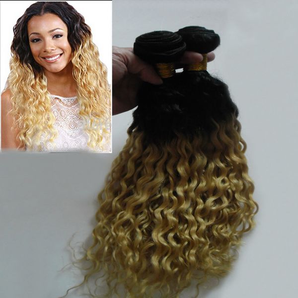 Brazilian Hair Weave Bundles T1b 613 Ombre Weave Hair Blonde 200g