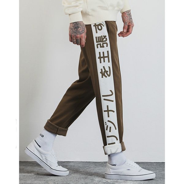 

Осень Новый Стиль Хит Цвет Японские Боковые Полоски в вертикальном положении муж