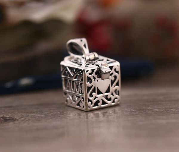 

s925 memorial love ash urn pet jewelry stainless steel vintage tibetan box pendant cremation ash urn locket necklace 2017, Bronze;silver