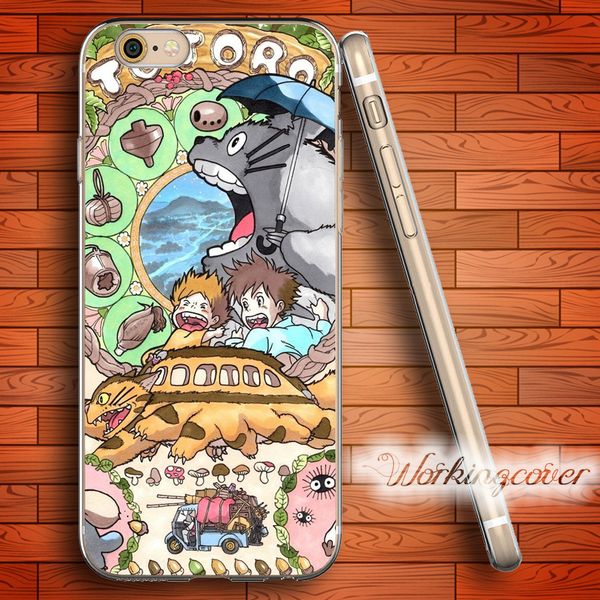 

coque my neighbor totoro soft clear tpu case for iphone 7 6 6s plus 5s se 5 5c 4s 4 case silicone cover
