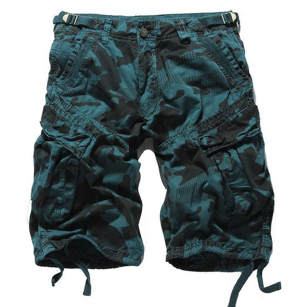 

мода лето стиль случайные грузовые шорты мульти карман джунгли камуфляж тактический комбинезон камуфляж короткие брюки плюс size29-38, White;black
