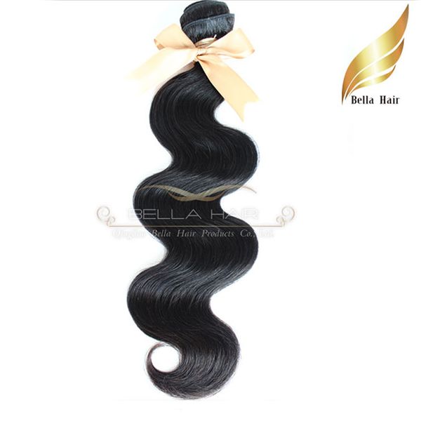 

unprocessed remy virgin human hair extensions weft weaves body wave bundles 2pcs double wefts 1234inch, Black