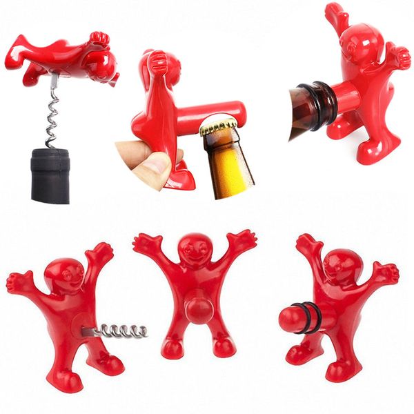 

new kitchen bar red fun happy man bottle openers multifunction wine openers bottle novelty opener ser ic546