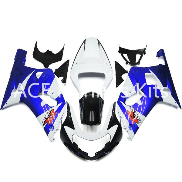 3 omaggi Nuovo kit carenatura moto iniezione ABS caldo 100% adatto per Suzuki GSXR600 GSXR750 K1 00-03 2000 2001 2002 2003 Blu Bianco v91